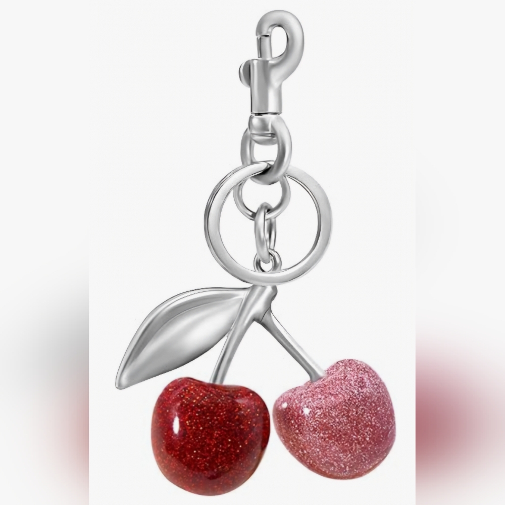 🍒 CHERRY BAG CHARM KEY CHAINS 🍒 HUGE CHERRIES